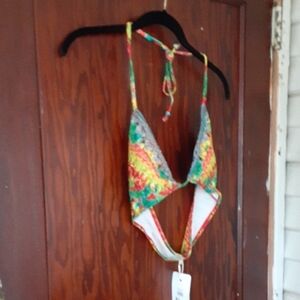 Colorful Bikini Top Sz XL NWT